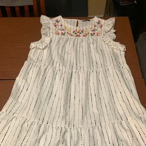 Shein curvey white dress with flowers